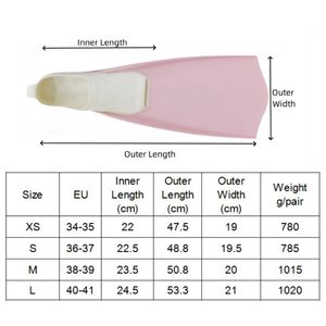 Pembe L şnorkel uzun yüzgeçleri rahat yumuşak tam ayak tüplü dalış ve çocuklar için serbest yüzme dalış Flipper - Product Image 2