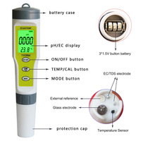 Hedao Backlight EZ9902 Logo OEM Emballage personnalisé 3 en 1 pH-mètre Testeur EC Moniteur de température de l'eau