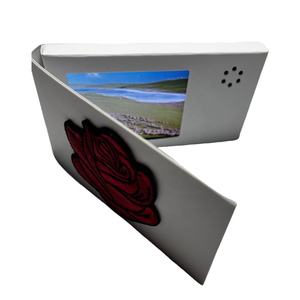 Carte de vœux de la Saint-Valentin, cadeau, rose rouge 3D, carte postale vidéo avec écran LCD de 2,4 pouces, lecteur vidéo, brochure, carte d'invitation professionnelle - Product Image 5
