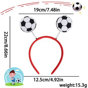 Diadema Decorativa con Gafas de Fútbol para Fanáticos de la Copa Mundial de Fútbol 2026, Accesorio para Fiestas Temáticas de Carnaval, Artículos para Animar en Ligas de Fútbol, Semi-manual - Product Image 5