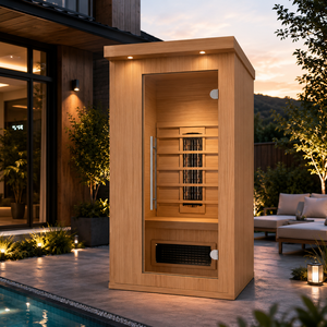 HG Custom Wholesale 1 Person Outdoor Dry for Home Garden with Infrared Heating <b>LED</b> <b>Light</b> and Oxygen Bar - Product Image 2