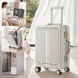 <span class=keywords><strong>Valise</strong></span> de voyage rigide à ouverture frontale de haute qualité, 2026 US Warehouse, 20-24 pouces, sans fermeture éclair, avec cadre en aluminium, en polycarbonate - Product Image 3