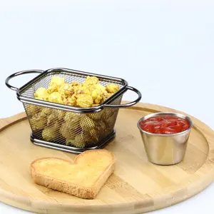Minicesta de acero inoxidable para freír patatas fritas, utensilios de cocina, alta calidad