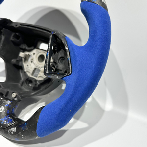 Volant de direction en alcantara bleu argenté forgé personnalisé, vente chaude en usine, pour Chevrolet <span class=keywords><strong>Corvette</strong></span> C7 - Product Image 2