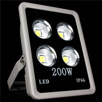 Projecteur LED haute puissance 200W pour jardin, indice de protection IP65, angle de faisceau de 120 degrés, boîtier en aluminium, haute luminosité, garantie de 3 ans