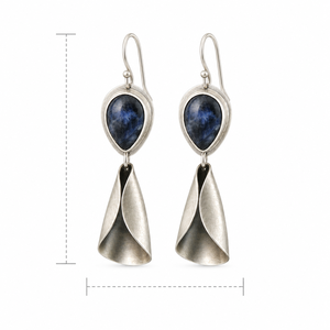 Orecchini creativi retrò a forma di campana blu, gioielli da donna per tutti i giorni, idee regalo - Product Image 5