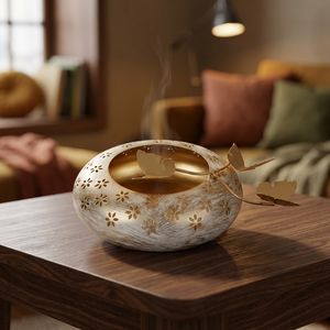 Metal Urli Bowl Set Of-3 <b>Tea</b> <b>Light</b> <b>Holder</b> High Quality Urli Diya Diwali and Other Candle <b>Holders</b> Lanterns for Home Decor - Product Image 6