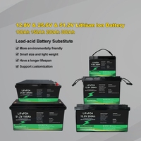 Batterie LiFePO4 à semi-conducteurs 12,8 V 150 Ah 1,28 kWh, remplacement de batterie plomb-acide à décharge profonde, étanche IP68 avec écran LCD, plus de 6000 cycles