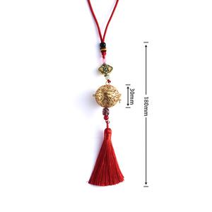 Customized Design Globe Shape Gold Hollow Metal Car Fragrance with Tassel - Product Image 4