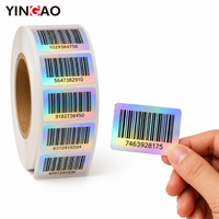 Autocollants d'étanchéité personnalisés avec codes QR et codes-barres, étiquettes adhésives holographiques imperméables en rouleaux pour l'emballage de cosmétiques et d'aliments