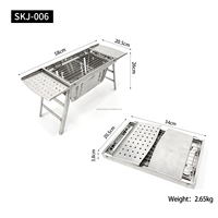 Barbecue portable pliable en acier inoxydable pour extérieur, idéal pour le camping et la vente en gros