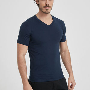 T-shirt da uomo personalizzata taglia USA, slim fit, in poliestere ed elastan, traspirante, anti-restringimento, ad asciugatura rapida, con scollo a V e stampa serigrafica - Product Image 3