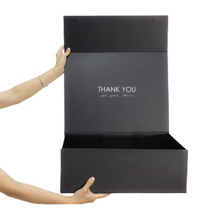 Tùy chỉnh thương mại điện tử Mũ PR hộp bán buôn cao cấp nước Hoa Áo Khoác bao bì tùy chỉnh vận chuyển cứng nhắc nắp từ Hộp Quà Tặng màu đen - Product Image 1