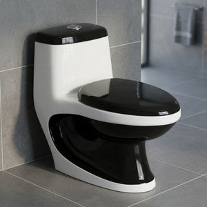 Inodoro de Cerámica de Una Pieza con Sifón, Estilo Europeo, de Montaje en el Suelo, con Doble Descarga, para Baños de Lujo y Uso en Exteriores - Product Image 4