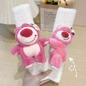 Cinturón de seguridad para <span class=keywords><strong>coche</strong></span>, funda de hombro para mujer, muñeco de peluche bonito, conejo, oso, cinturón de seguro, cubierta protectora, suministros de decoración Interior - Product Image 3