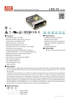 Alimentation électrique compacte en métal MeanWell 5V 7A 35W SMPS LRS 35 5 pour panneaux de commande industriels, bande LED, utilisation CNC