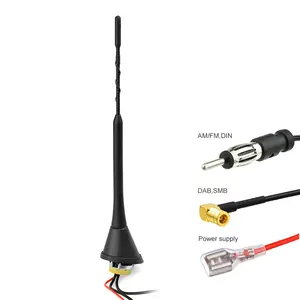 Araba Anten Splitter Güçlendirilmiş SMB Adaptörü Çatı Montaj DAB Dijital Anten DAB DAB + AM/FM Araba Radyo blaupunkt Pioneer Clarion