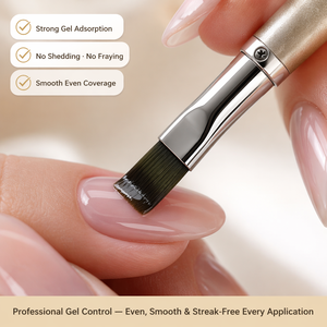 Ensemble de pinceaux à ongles carrés avec manche en métal zircon pour des traçages fins, des motifs floraux, la peinture au gel UV - Product Image 4