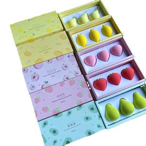 Friute-Juego de huevo de maquillaje, esponja de maquillaje sin látex, no ingerir en polvo, fresa, melocotón, <span class=keywords><strong>pera</strong></span>, limón, aguacate - Product Image 5