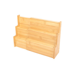 Étagère à Épices pour Meuble de Cuisine en Bois de Bambou, Organisateur de Cuisine à 3 Niveaux, Étagère Dépliable, Présentoir à Épices - Product Image 5