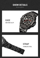 Jam Tangan Skmei 2416 Casing Aloi Tali Baja Tahan Karat 5ATM  Logam Berat Sport Digital Analog