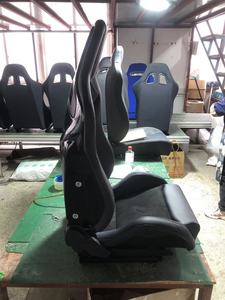 Sedili da Corsa a Secchiello JIABEIR 1039RTF Sportster CS con Slitta Universale, Schienale in Fibra di Vetro/Fibra di Carbonio, PVC Nero/Pelle Scamosciata - Product Image 2