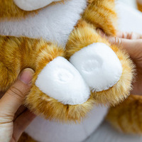 Peluche personnalisée super douce en forme de chat - Remplissage en coton PP - Doudou pour enfants
