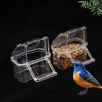 Mangeoire pour perroquet Fournitures pour oiseaux Cage à oiseaux Bol suspendu Boîte d'alimentation Conteneur de nourriture en plastique pour animaux de compagnie