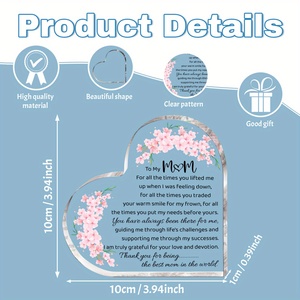 Panneaux <span class=keywords><strong>de</strong></span> table en acrylique personnalisés Décoration <span class=keywords><strong>de</strong></span> bureau <span class=keywords><strong>pour</strong></span> mariages Cadeaux d'<span class=keywords><strong>anniversaire</strong></span> et <span class=keywords><strong>de</strong></span> remerciement <span class=keywords><strong>de</strong></span> <span class=keywords><strong>maman</strong></span> Idées faites à la main <span class=keywords><strong>de</strong></span> <span class=keywords><strong>maman</strong></span> - Product Image 5