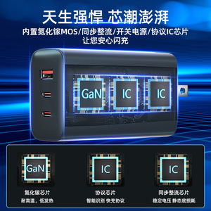 Cargador PD65W GaN de 65W con 1 puerto USB para dispositivos Apple, Android y Samsung - Product Image 4
