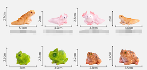 โมเดลสัตว์จิ๋ว งานเรซิ่นเหมือนจริง รูปจิ้งจก เฮกซาเซราทอปส์ อ็อกโซล็อตล์ คาเมเลียน กบ สำหรับพวงกุญแจ ของเล่นเด็ก - Product Image 3