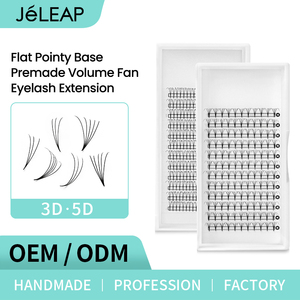 Tùy chỉnh làm bằng tay 8-18mm 0.1 0.12 0.15 5D căn hộ nhọn cơ sở PREMADE khối lượng fan lông mi mở rộng promade LÔNG MI LÔNG mi phẳng - Product Image 2