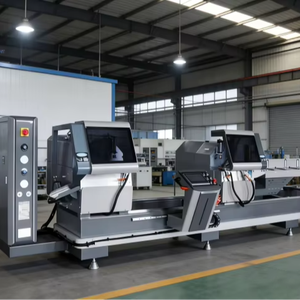 Scie à onglets pour fenêtres et portes en aluminium à double tête CNC 450, broche à 90 degrés et 45 degrés - Product Image 1