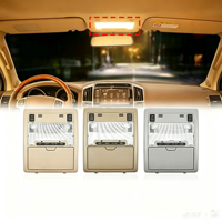 Console de toit intérieure de voiture Maictop avec étui à lunettes, éclairage LED pour la lecture de cartes, interrupteur de toit ouvrant pour TOYOTA Land Cruiser Série 200 2008-2020