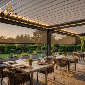 Pergola bioclimatique moderne RKOVE 3x4m autoportante pour jardin périurbain, station de grillades, abri pour grillades du week-end - Product Image 6