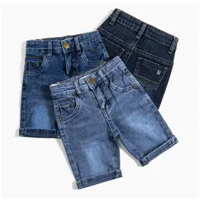 RTS Celana Pendek Denim Anak Laki-laki, Celana Pendek Denim Elastis untuk Anak Laki-laki