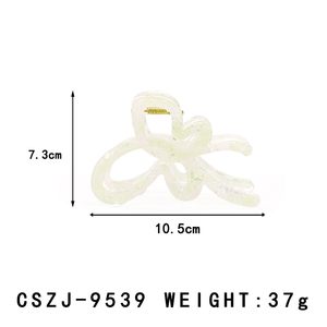 กิ๊บหนีบผมอะซิเตททรงผีเสื้อสีขาวสง่างามอุปกรณ์เสริมผม - Product Image 2