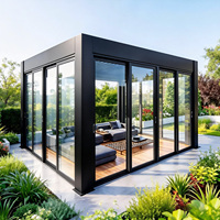 Pergola Bioclimatique de Luxe en Aluminium, à Lames Orientables, Électrique et Imperméable, pour Terrasse Extérieure, Patio et Auvents Solaires