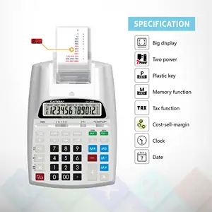 Financiële En Zakelijke Hoge Output Dual Color Code Printing Calculator Catiga Elektronische Rekenmachine Afdrukken Calculator