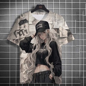 Camiseta de Hombre con Estampado 3D de Chica Sexy de Dibujos Animados, Camisetas Extra Grandes para Hombre, Estilo Harajuku, Manga Corta - Product Image 3