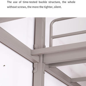 Venta al por mayor de fábrica Uso escolar Cama alta de metal para adultos-Cama de dormitorio con diseño moderno - Product Image 3