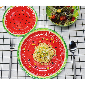 Écologique fruits fantaisie pastèque mélamine vaisselle fête en gros designer plaques - Product Image 6