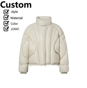 Chaqueta Corta de Invierno Estilo Americano, Moderna, Brillante, con Cierre de Velcro, Gruesa, Resistente al Viento e Impermeable - Product Image 1