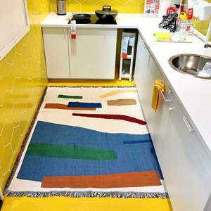 <span class=keywords><strong>Manta</strong></span> <span class=keywords><strong>tejida</strong></span> de algodón de doble cara con tapiz de borlas, chal, mantas decorativas multifunción para sofá, sillón, Camping - Product Image 4