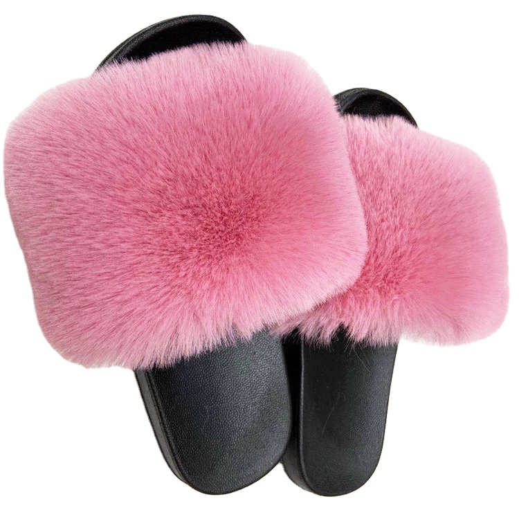 Женские шлепанцы на толстом каблуке, модные меховые шлепанцы, цветные женские шлепанцы из искусственного меха