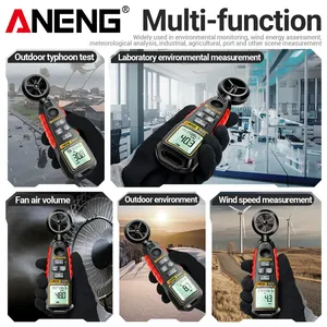 Anemómetro Digital ANENG GN302, 9999 Lecturas, Medidor de Velocidad del Viento de <span class=keywords><strong>0</strong></span>.4-30m/s con Prueba de Volumen de Aire, Temperatura y Humedad - Product Image 5