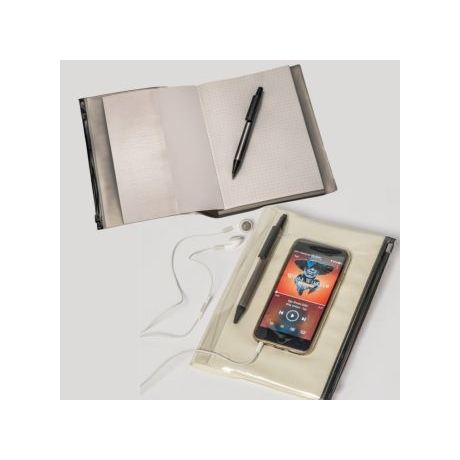 Agenda Notebook with Linen PU Cover B5 Size 100 Soft-Cover Thermal Bound Sheets Includes Ballpoint Pen for School Use