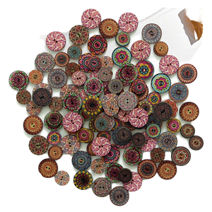 กระดุมไม้<span class=keywords><strong>2</strong></span>รูกลมแบนพิมพ์ลายดอกไม้ลูกปัดเป็นมิตรกับสิ่งแวดล้อมงานประดิษฐ์เสื้อผ้า50ชิ้น/ถุง BT183โมเดลแบรนด์ Ucharmd - Product Image 1