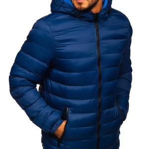 Veste d'hiver matelassée à capuche pour homme, fermeture éclair, coupe-vent, vêtement d'extérieur décontracté, rembourrage en polyester, coupe classique - Product Image 5