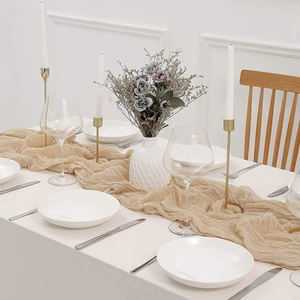 Chemin de table en coton orange brillant tissé Design d'impression pour les occasions festives-Mariages et usage domestique - Product Image 5